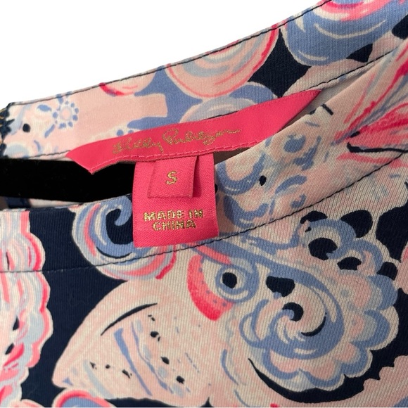 Lilly Pulitzer Lula Romper High Tide Navy It’s For Shore Print EUC Size Small S - Picture 3 of 3